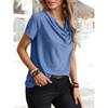 Весна Лето Топ Однотонный Повседневный Модный Короткий Рукав Женские Футболки Женские