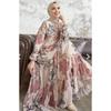 Chiffon Hijab Dress with Buttoned Collar and Lace