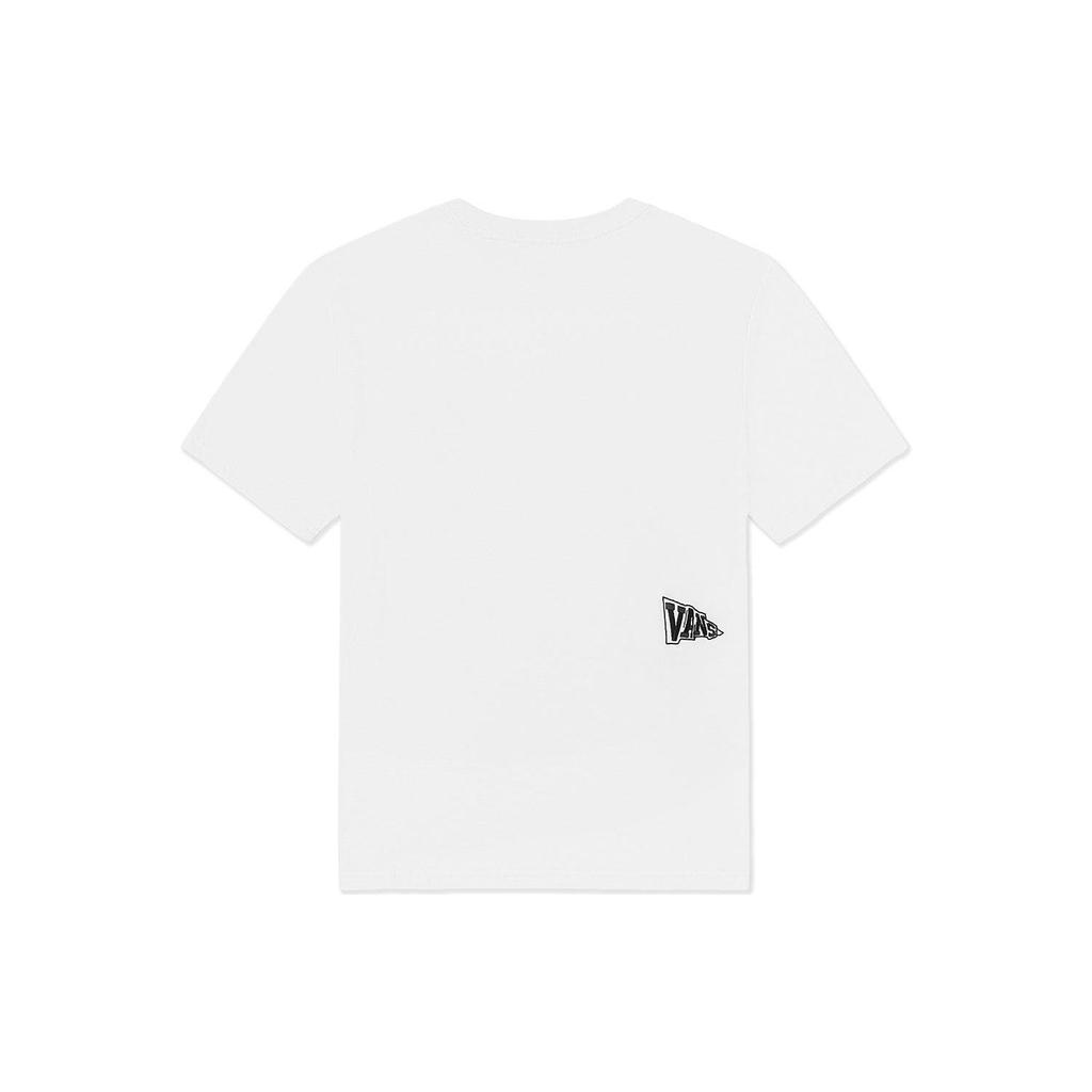 Vans Letter Logo Print Crew Neck Short Sleeve T-Shirt Unisex T-Shirts VN0002JKWHT