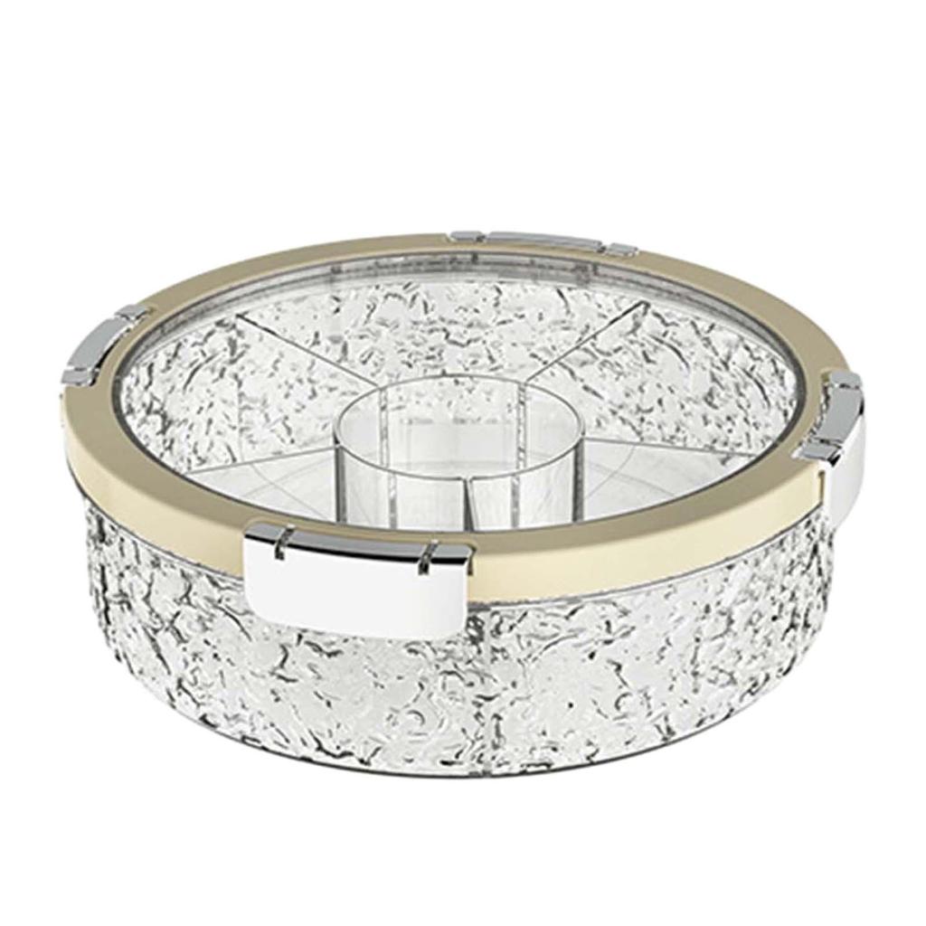 Snack Tray Candy Bowl Veggie Tray Food Storage Container Box Divided Serving Tray with Lid for Candy Cookies Fruits Nuts Dessert