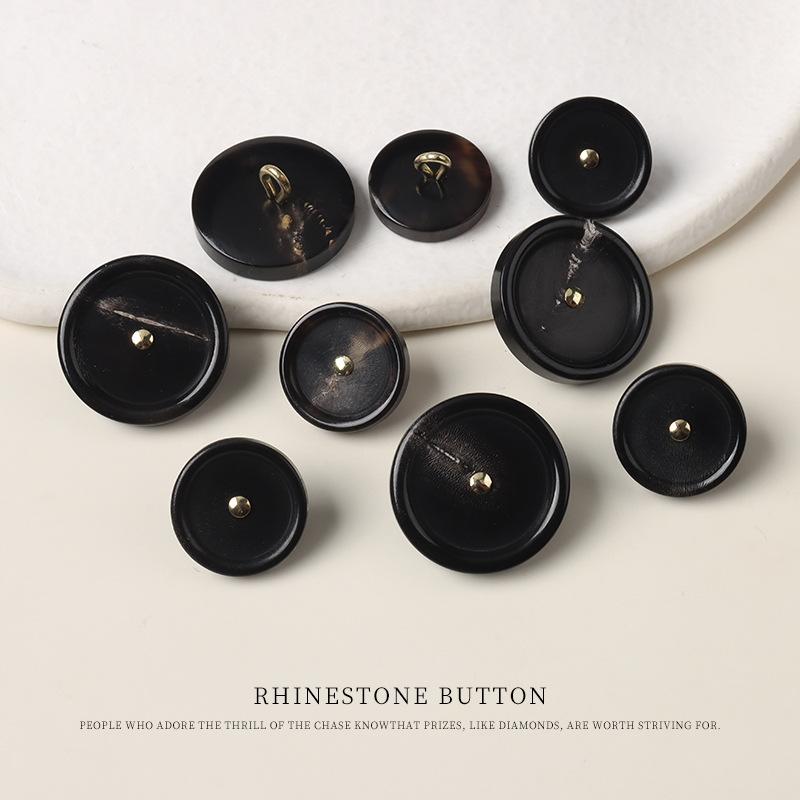 5 шт. Медная игла Рог Кость говядины Высокая ножка Натуральная пуговица Ципао Ханфу Китайская пуговица Костюм Куртка Кардиган Пуговица