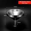 Stainless Steel Funnel Kitchen Oil Liquid Funnel Metal Funnel with Detachable Filter Wide Mouth Funnel for Canning Kitchen Tools