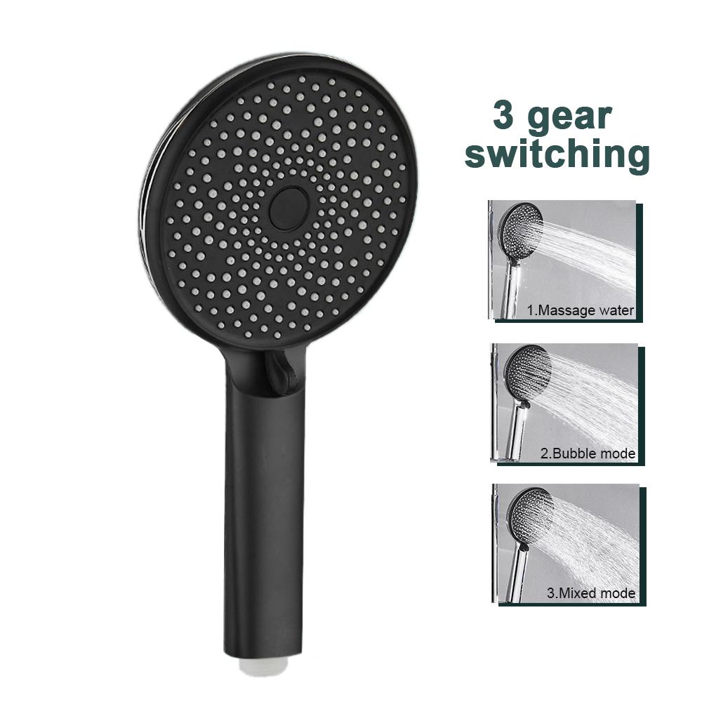 3-ступенчатая большая насадка для душа, высокое давление, сильный ток, экономия воды, ручная насадка для душа, 204 водовыпуска, самоочищающийся душ для ванной комнаты