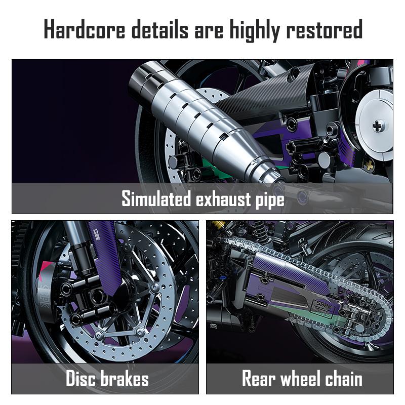 TOYLINX 2062 детали Набор для сборки модели мотоцикла из строительных блоков DIY для взрослых Детская развивающая игрушка для мальчика Мотоцикл Праздничные подарки