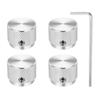 Uxcell Aluminum Potentiometer Universal Volume Tone Control Knob with Arrow Indicator for Silver 4-Piece Knob, 1/4" (6mm) Guitar, 3/5" (20x15.5mm)