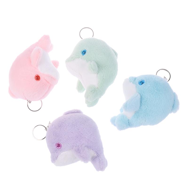 Милая плюшевая игрушка дельфин мультфильм брелок для ключей в виде животного милая плюшевая кукла держатель для ключей рюкзак кулон для детей подарки