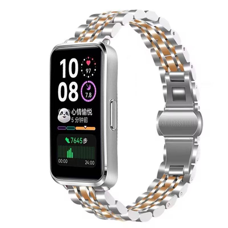Металлический ремешок для Huawei Band 10 9 8 Умные часы Нержавеющая сталь Сменный браслет Наручный ремешок Для Huawei Band 8/9/10 Аксессуары