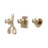 Chanel Scissors Perfume Heart Three-Piece Set Brooch Unisex Accessories Gold AB5939B05184NB603