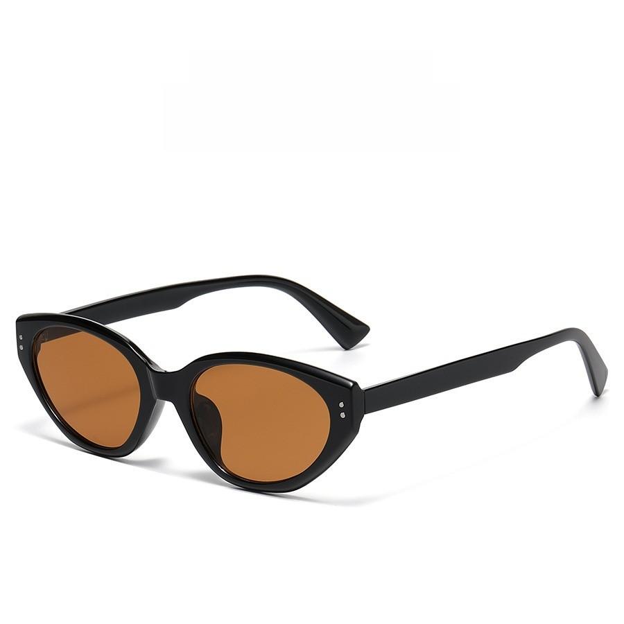 Vintage European Cat Eye Sunglasses With Uv400 Protection For Fashionable Outdoor Wear