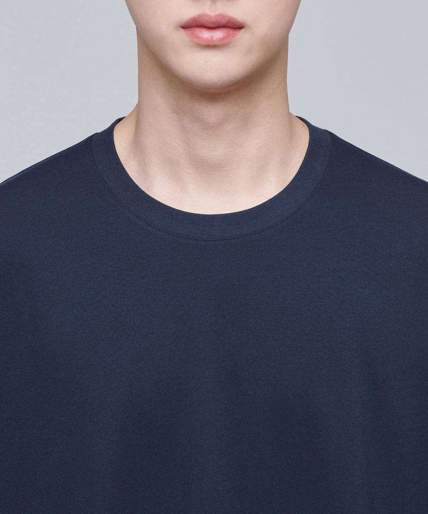 MUSINSA STANDARD Ponte Dolman Sleeve Oversized T-Shirt [Navy]