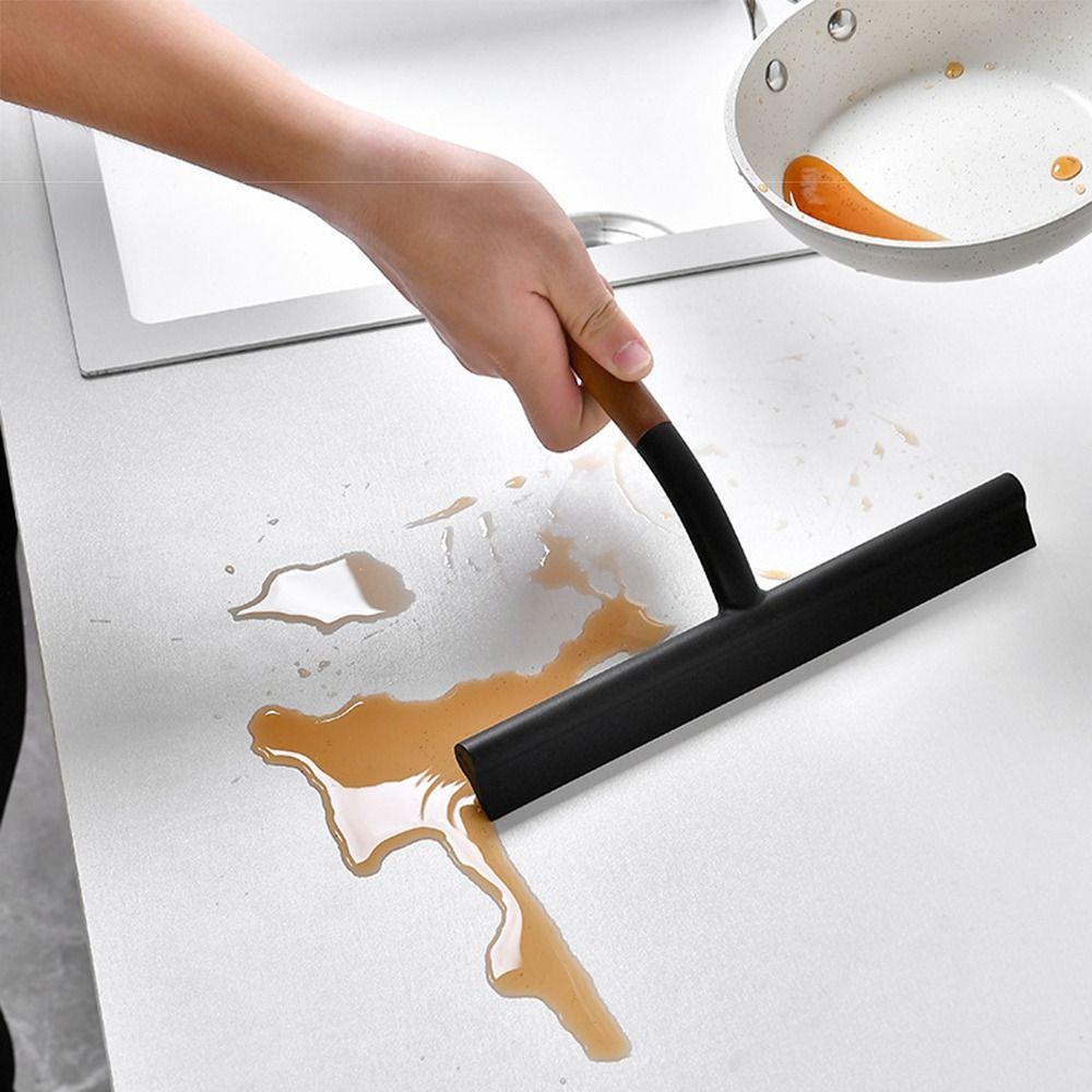 Non-Scratch Kitchen Water Wiper Soft Silicone Glass Cleaning Tool  Countertop Cleaning