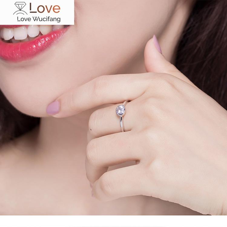 Кольцо Bamoer Basic Clear Zirconia Finger Ring из стерлингового серебра в стиле минимализма для женщин, обручальное кольцо