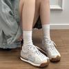 Sheepskin Version~ Genuine Leather Retro Thick-soled Inner Height-increasing Forrest Gump Shoes Women's Versatile Casual Sports Shoes German Train