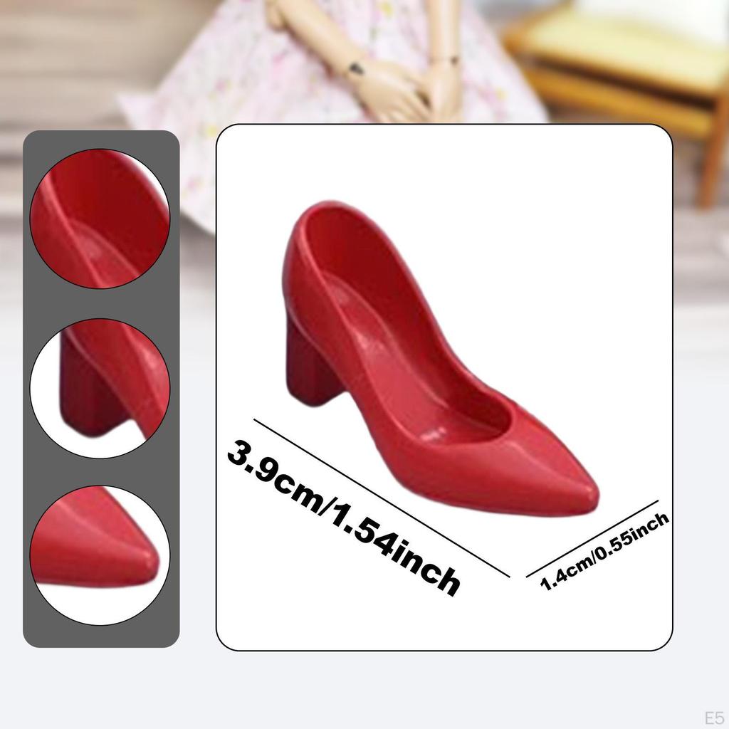1/6 -Skala -bjd -puppet Shoes, High Heeled Tat Play Toy, Handmade Miniature -high -Heels