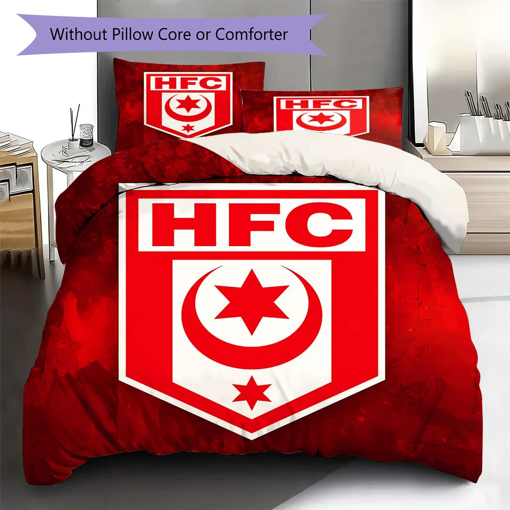 Постельное белье с узором Hallescher FC, Комплект с одеялом, Пододеяльник, Наволочка, Домашний подарок на день рождения (1 пододеяльник + 2 наволочки, без наполнителя)