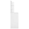 Makeup Table with LED Lights High Gloss White 74.5 x 40 x 141 cm