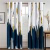 Роскошный дизайн, абстрактное геометрическое искусство, синий, серый, современный, 2 шт., бесплатная доставка, тонкая оконная занавеска для декора гостиной, спальни