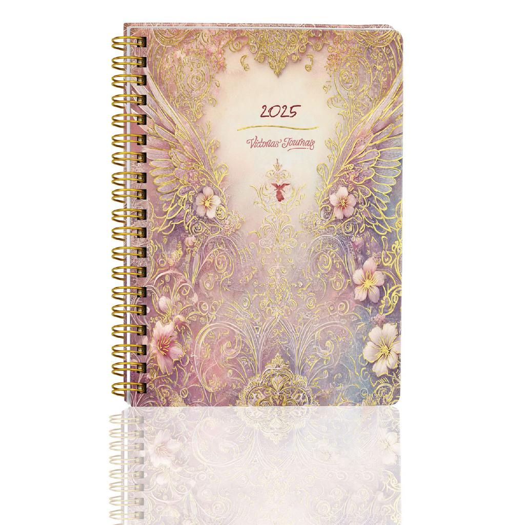 Спиральная твердая обложка Ежедневная повестка дня на 2025 год A5