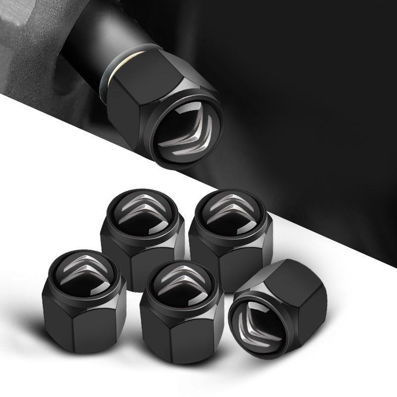 5PCS Auto Emblem Metal Car Badge Wheel Tire Air Valve Caps Stem Cove For Citroen C2 C3 C4 grand picasso C3-XR Car Accessories sdcr63