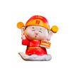 Blessing Mini God of Wealth Figurine Resin Lucky New Year Statue  Home Office Accessories