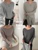 Women Autumn Winter Loose Knitted Sweater Soft Warm Long Sleeve Solid Color Casual Oversized Pullover Daily Streetwear Tops