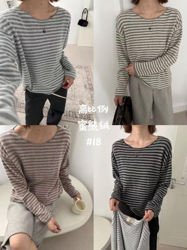 Women Autumn Winter Loose Knitted Sweater Soft Warm Long Sleeve Solid Color Casual Oversized Pullover Daily Streetwear Tops