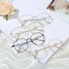 Cute Anti Blue Light Glasses Panda Decorative Metal Glasses Frame Fashion Comfortable Transparent Glasses For Women