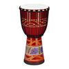Large 8-inch Djembe, Folk Hand Drum, Percussion Instrument (Red, Decorative, 20cm Diameter, 40cm Height)