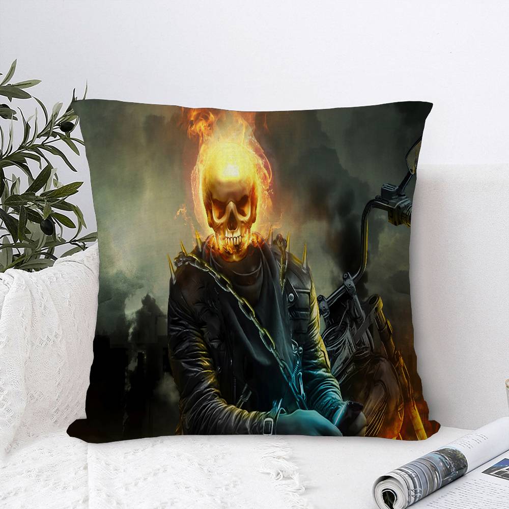 Ghost Rider Personalized Picture Text Home Decorative Pillows Household Gifts 45x45cm