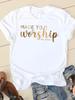 Одежда Повседневная FeУнисекс Футболки Женские Графический Стиль с Буквами Милый Сладкий Рукав Мода Женские Футболки с Принтом Вера Эстетичная Одежда