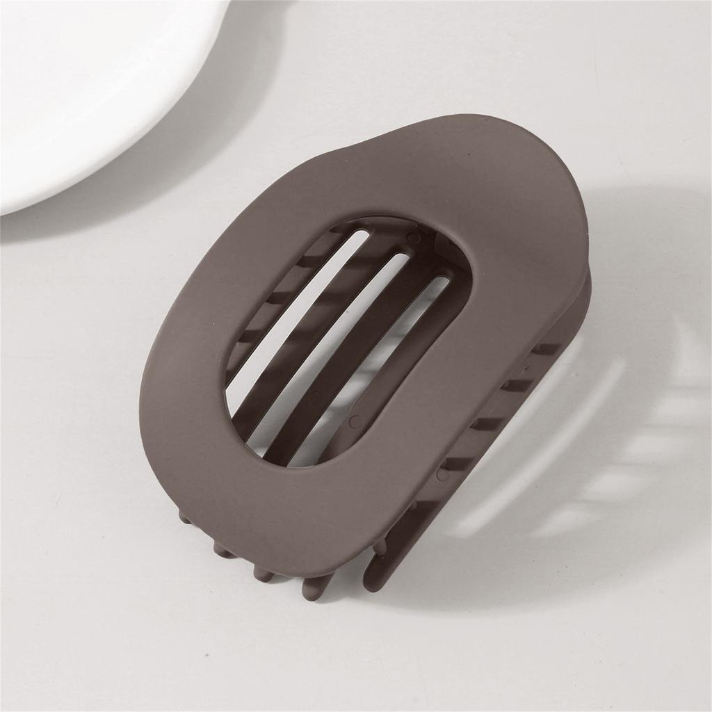 Плоская заколка для волос, овальный коготь, зажим для женщин и девочек, французские заколки сильной фиксации для густых тонких волос, удобные изогнутые конструкции