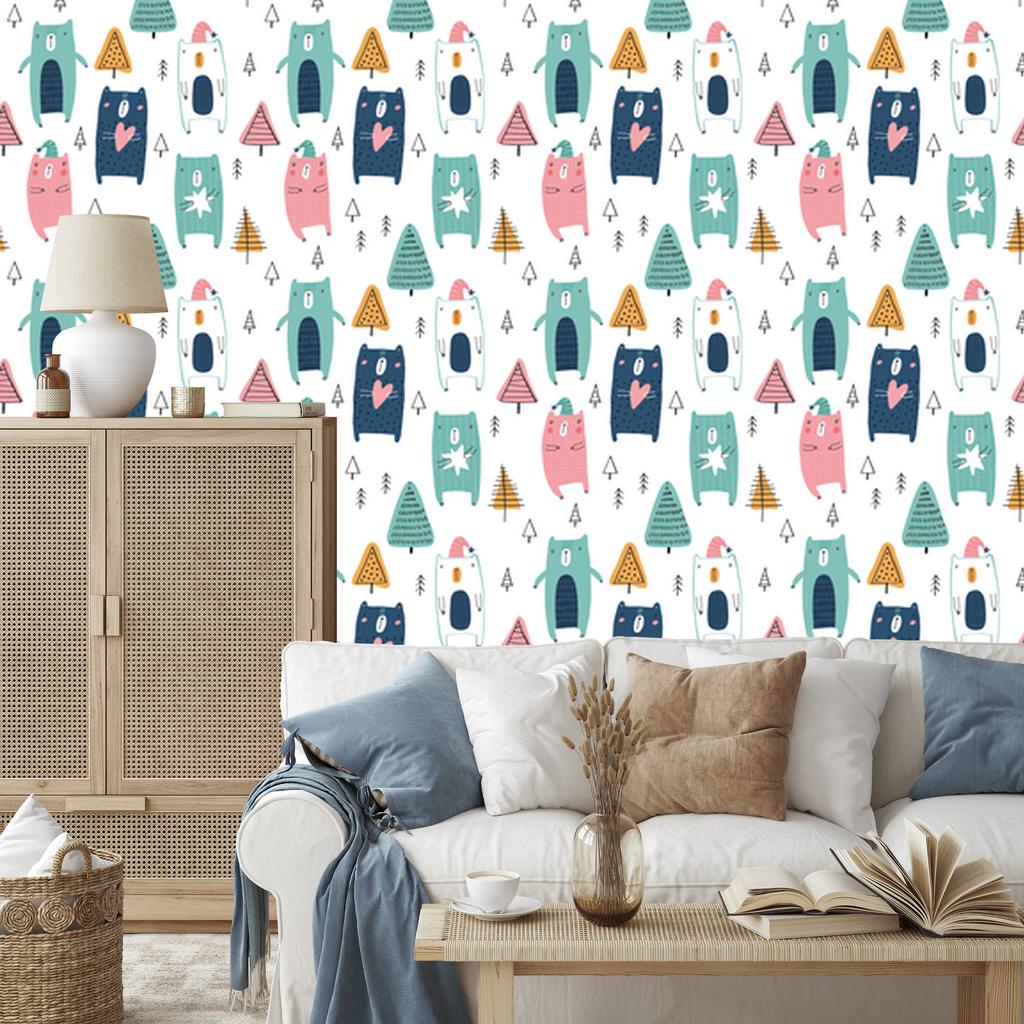 Wallpaper Decorative Pattern in Scandinavian Style 50x1000