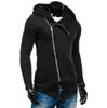 Men’s Fashion Casual Hoodie with Slant Zipper Design 