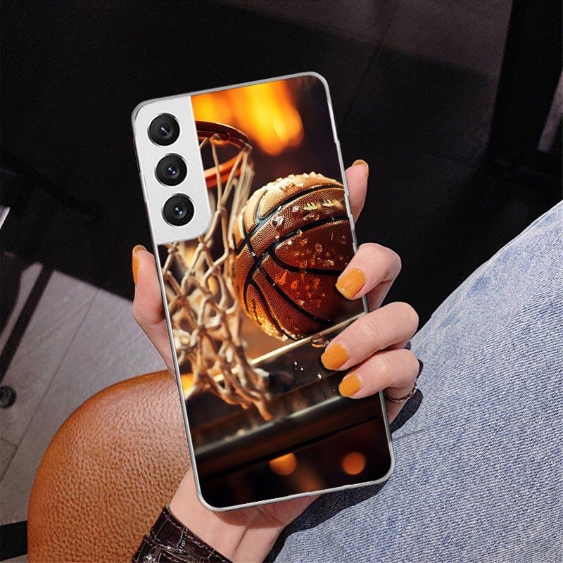 Basketball Basket Play Phone Case For Samsung Galaxy S24 S25 Edge S26 Ultra S23 S22 S21 Plus S20 FE + Personalized Print Cover G