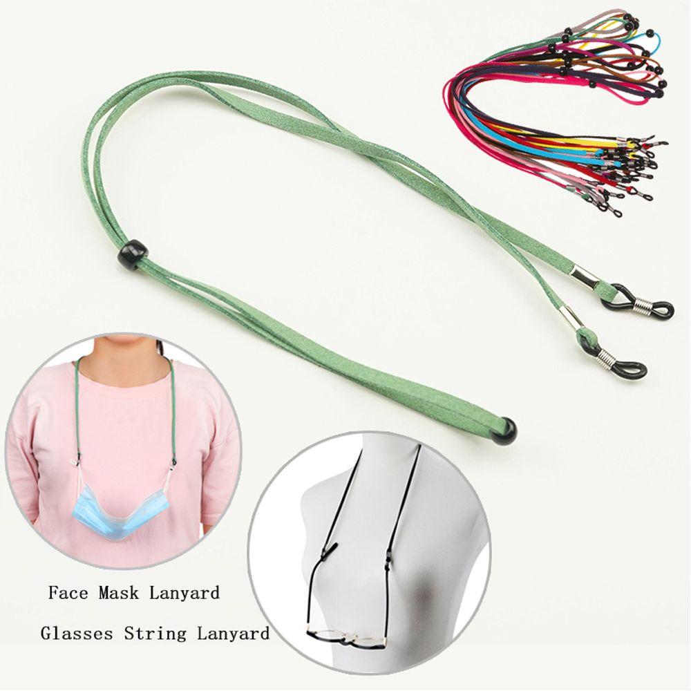 Adjustable Leather High Elasticity Neck Straps Reading Glasses Chain Anti-lost Face Mask Lanyards