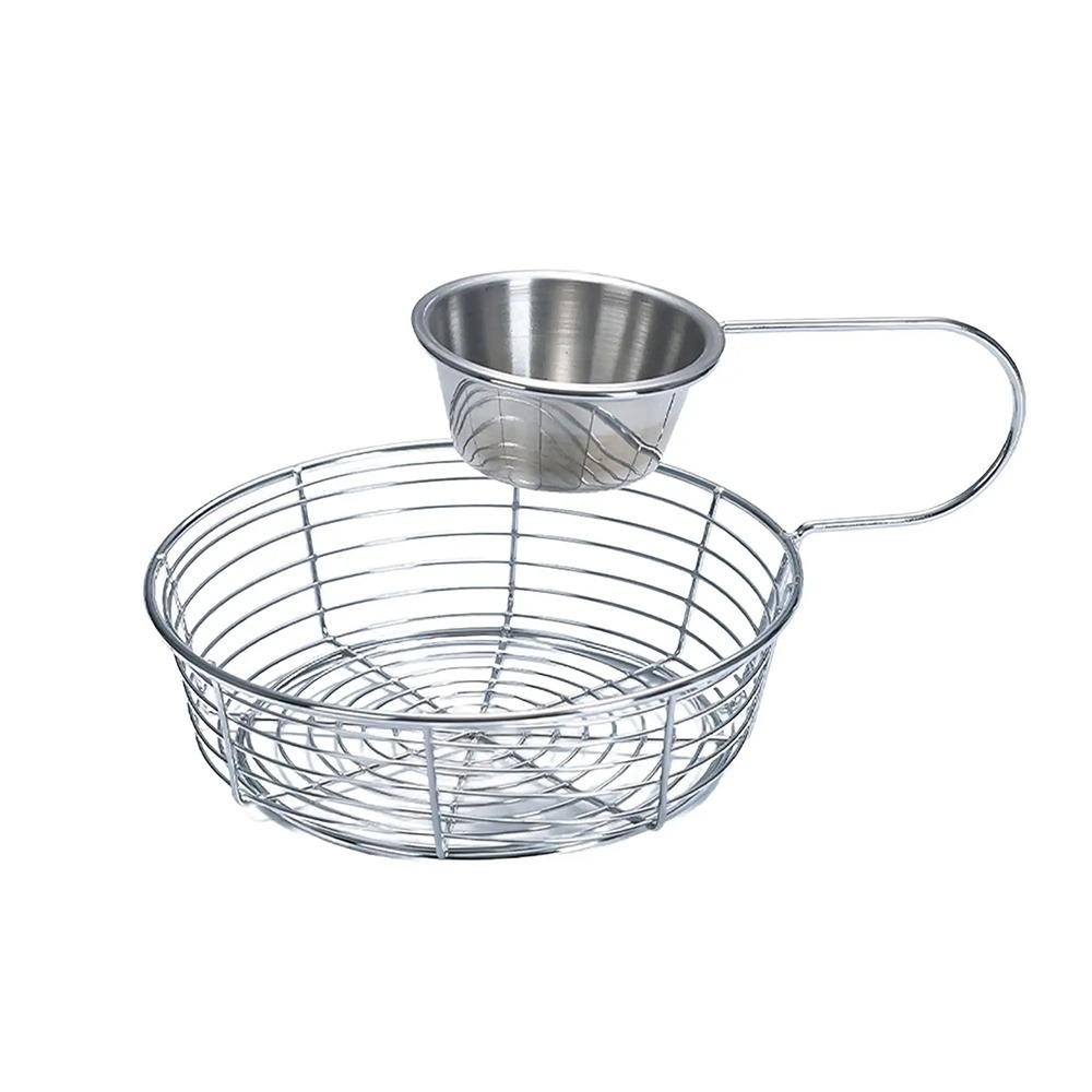 Hanging Sauce Cup French Fries Basket Sturdy Lightweight Snack Serving Tray Rust-proof Portable Kitchen Food Organizer Camping