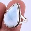 Кольцо ручной работы из стерлингового серебра 925 пробы с драгоценным камнем Natural Republic Ларимар S.9 дюйма A0K25