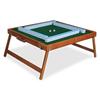 ZEMUS Foldable Mahjong Table Small and Light Mahjong Set Mahjong Table Mahjong (Pattern 1 + Tiles)