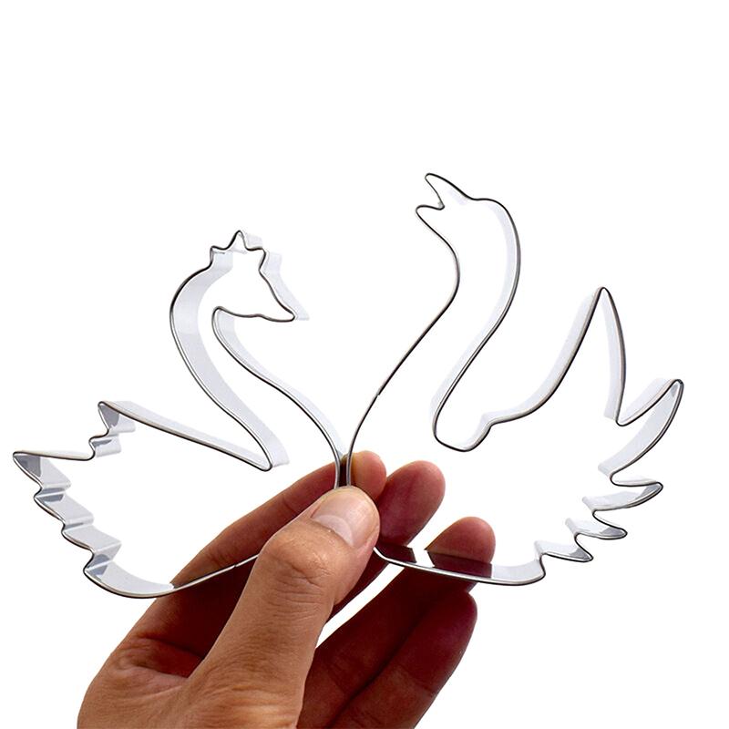 1/2 шт. формочки для печенья для детей в форме лебедя, 3D-формы для выпечки, форма для тиснения печенья, формочка для печенья в форме животного-крекера