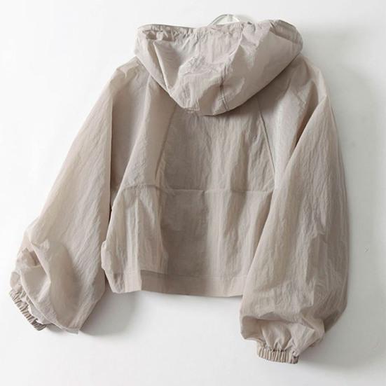 Women's Sun Protection Cropped Jackets Zip Up Athletic Workout Hoodie Coat Long Sleeve Sunscreen Clothing for Running Hiking Cycling Travel