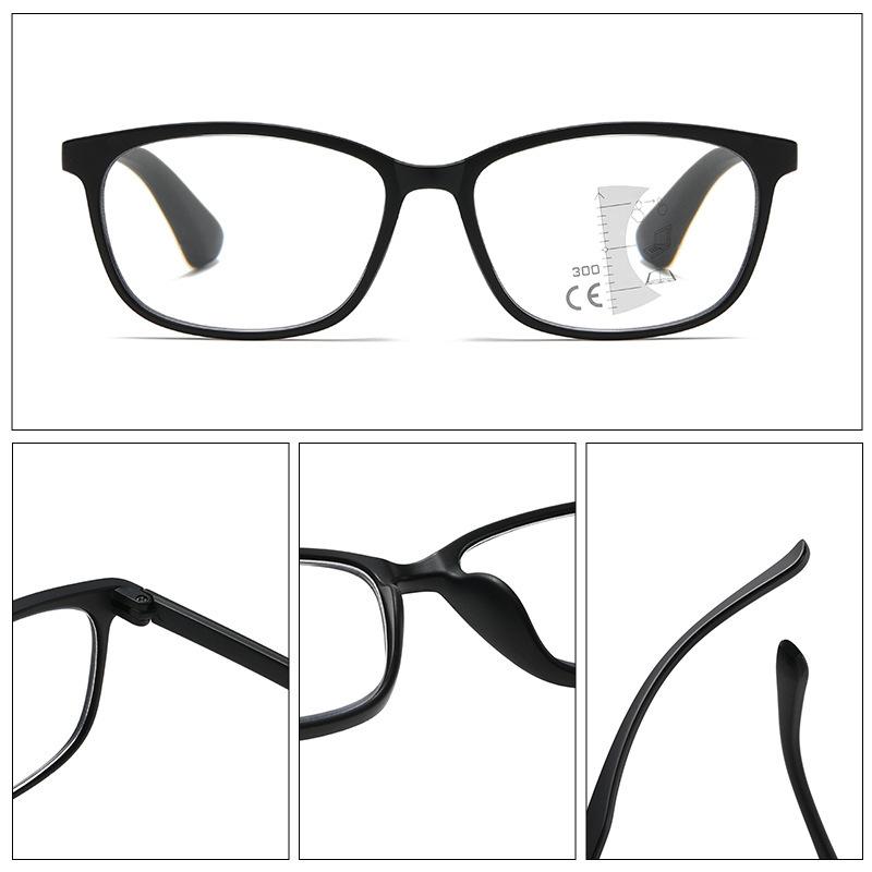 Tr Ultra-Light Multi-Focus Elderly Glasses Men'S Automatic Zoom Progressive Anti-Blue Reading Glasses Far And Near Reading Glasses