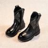 WUIWUIYU Western Short Boots for Boys and Easy to Walk Birthday Size 20cm Kids' Boots, Girls, Water-Repellent, in, Flexible, Fall/Winter Shoes,