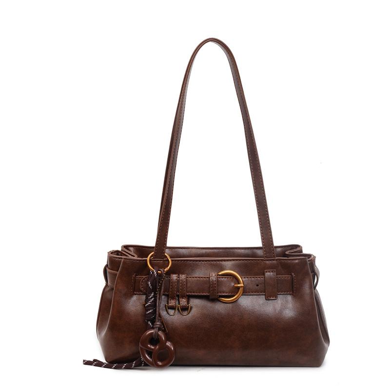 Ретро сумка женская большой вместимости 2025 новая осень и зима досуг нишевый дизайн одно плечо сумка-подмышка сумка-подушка для поездок