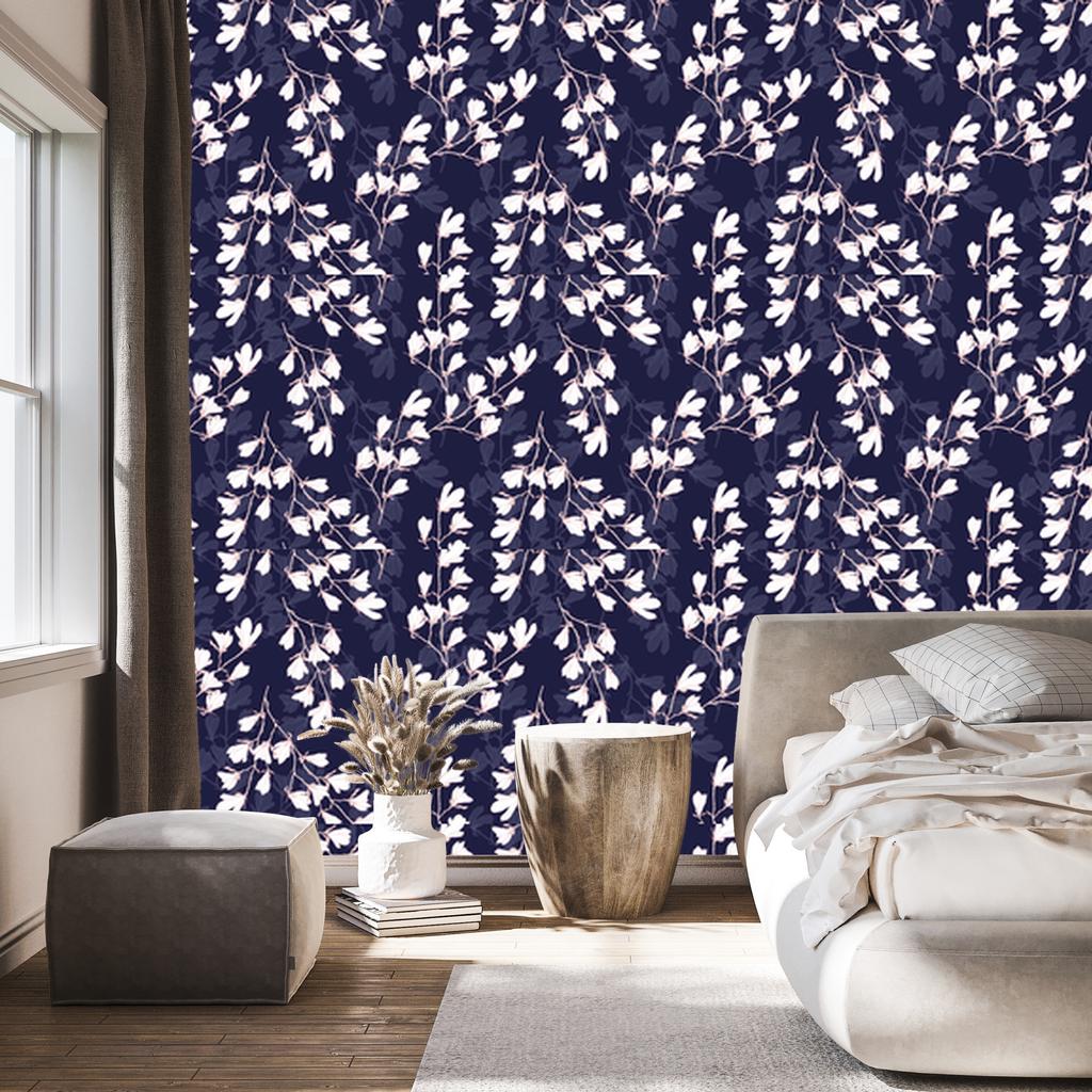 Beautiful magnolia flowers wallpaper for living room and bedroom 50x1000