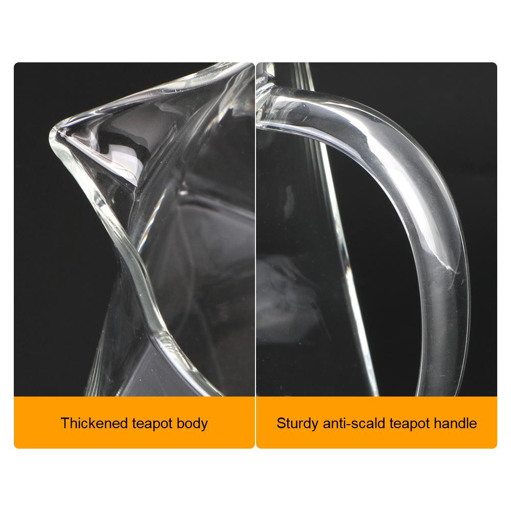 Бытовая посуда стеклянный чайник ситечко для чая 550/750/950 мл прозрачный чайник с ситечком из нержавеющей стали термостойкий
