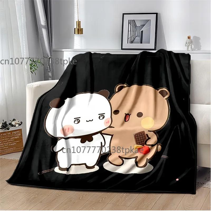 Cute Bubu and Dudu Series Blanket Flannel Cozy Soft Fleece Bedspread Classic Cartoon Blanket,Decke