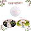 A84X-60Cm White Paper Parasol Wedding, Party Favors DIY Bamboo Umbrella, Bridal Show Centerpieces, Photo Props