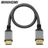 Нейлоновый кабель MINI HDMI-HDMI HDMI2.0 MINIHDMI Male A Male 4K 60HZ HD 1080P адаптер-конвертер 1M 2M 3M 5M 10M проводная ТВ-камера