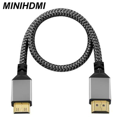Нейлоновый кабель MINI HDMI-HDMI HDMI2.0 MINIHDMI Male A Male 4K 60HZ HD 1080P адаптер-конвертер 1M 2M 3M 5M 10M проводная ТВ-камера