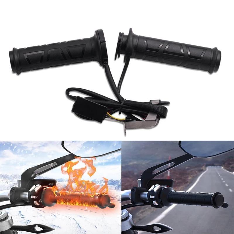 Универсальные рукоятки для мотоцикла с подогревом 70°C 22 мм — регулируемая температура с герметичной конструкцией